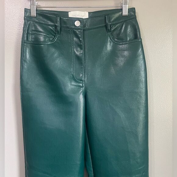 Wilfred the Melina Green Faux leather pants size 4 holiday party club wear - Picture 11 of 11